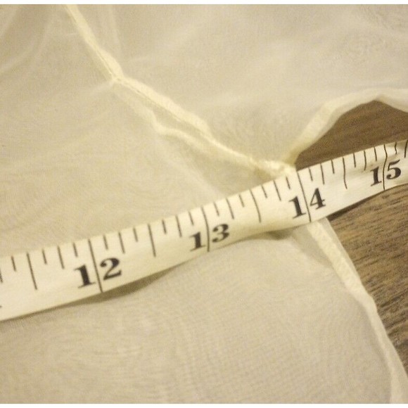 Vintage Dan Dee Girls Top 100% Nylon Sheer Embroidered Flowers Button Up Shirt - Picture 11 of 16